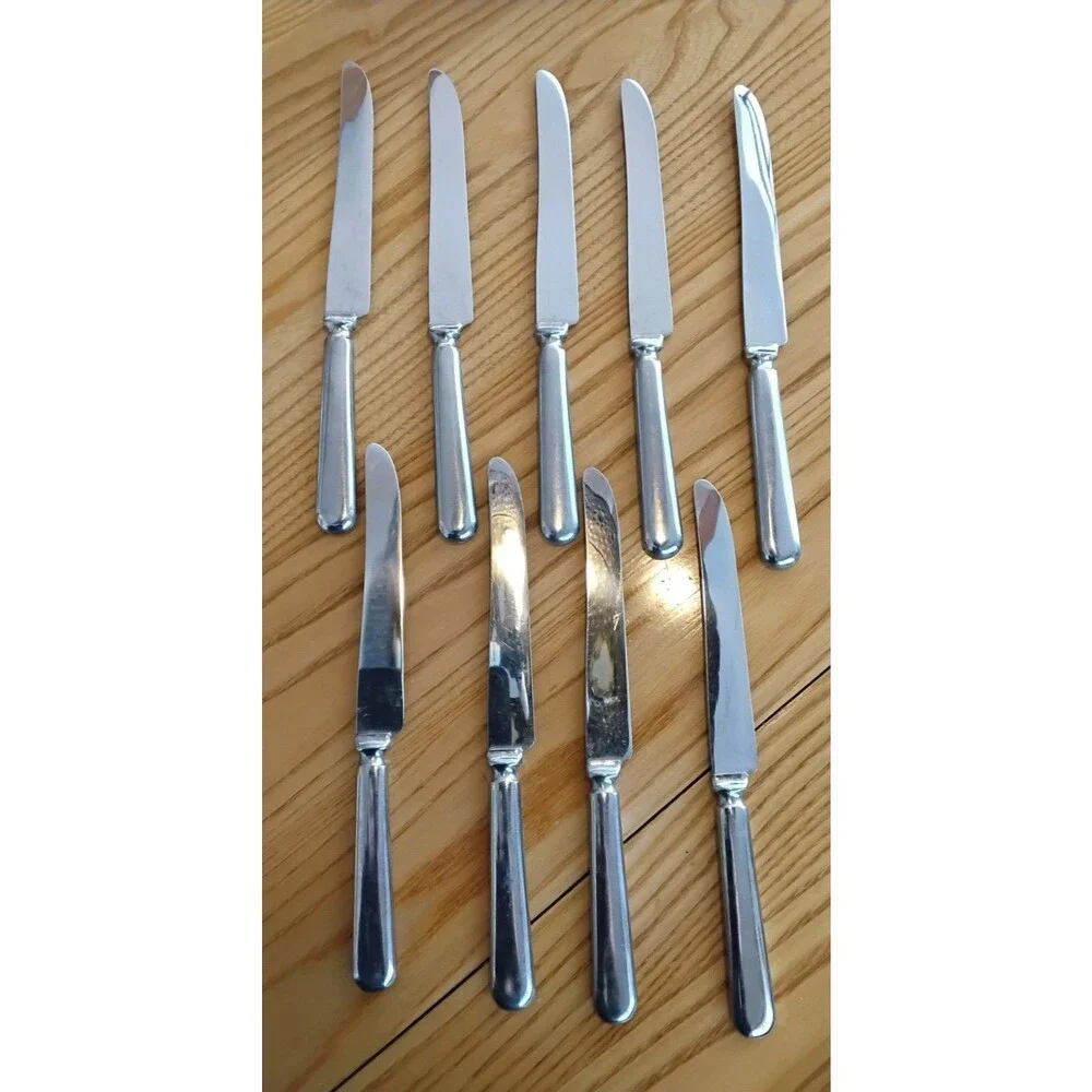 Vintage STA-BRITE Stainless Steel Knives High Quality Stainless Set Of 9